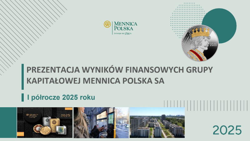 Mennica Polska | Prezentacja wyników finansowych Grupy Kapitałowej Mennica Polska SA